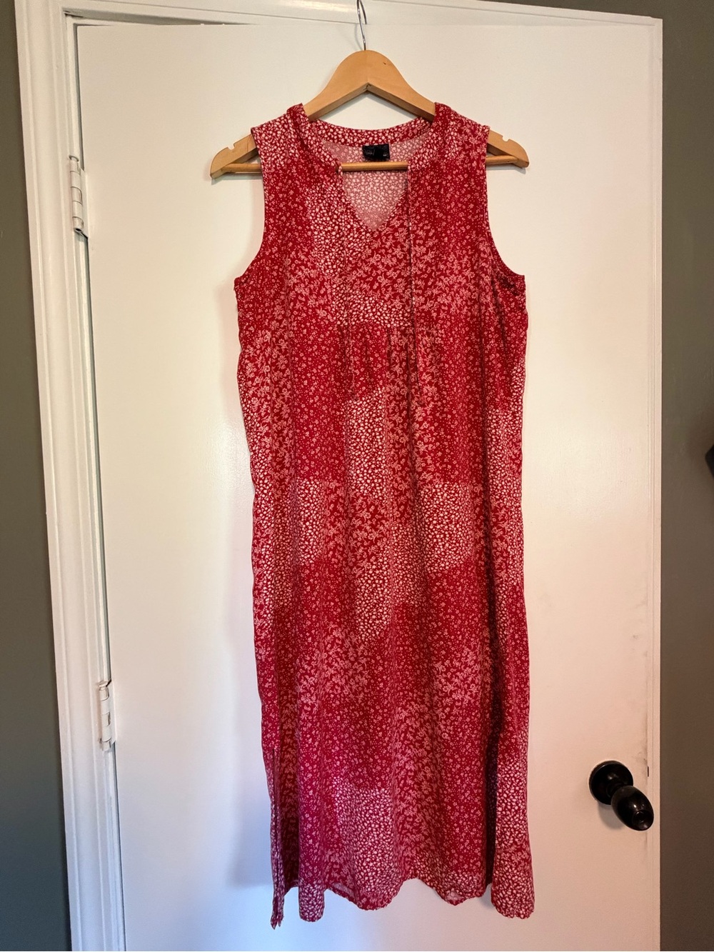 Wallpapher Pink Floral Sleeveless Boho Midi Dress | Size L